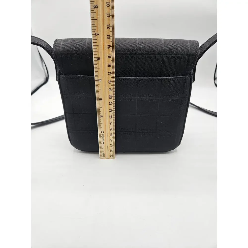 Nine West Women's Black Crossbody Bag Square‎ Pockets Magnet Snap Close